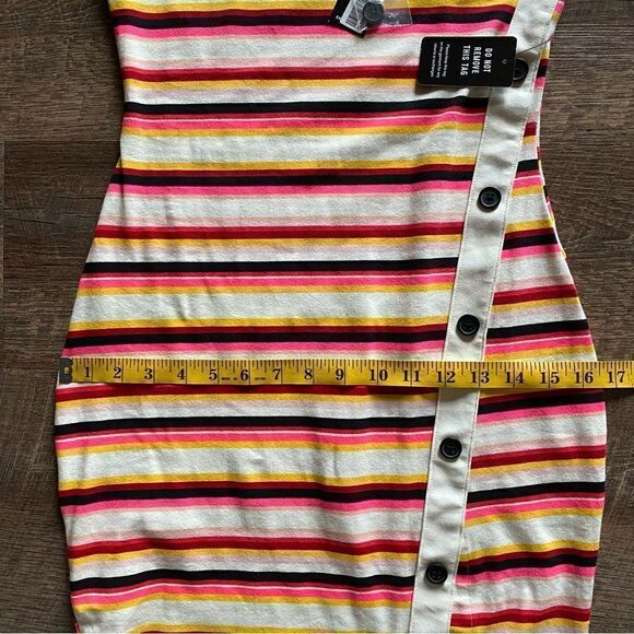 Express Bodycon Midi Dress NEW Stretchy Stripe Party Going Out XS - Picture 10 of 13